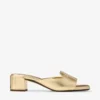 Dina 45 gouden metallic leren muiltjes