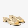 Dina 45 gouden metallic leren muiltjes