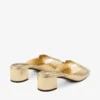 Dina 45 gouden metallic leren muiltjes