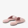 Dina Flat Rose platte schoenen van struisvogelleer