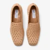 Eliot Slipper 45 F Toffee suède pantoffels met oogjes Eliot Slipper 45 F Toffee suède pantoffels met oogjes