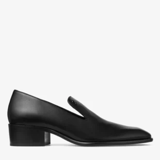 Eliot Slipper 45 Heren Zwart Vintage Leren Pantoffels