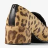 Eliot-slipper 45 Natuurlijke ponyhuid-slippers met luipaardprint Eliot-slipper 45 Natuurlijke ponyhuid-slippers met luipaardprint
