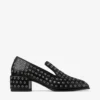 Eliot Slipper 45 Zwarte metallic nappaleren pantoffels met oogjes Eliot Slipper 45 Zwarte metallic nappaleren pantoffels met oogjes