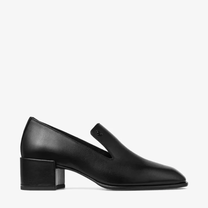 Eliot Slipper 45 Zwarte vintage leren pantoffels