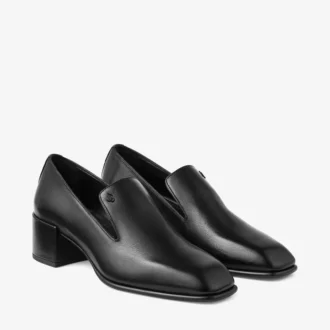 Eliot Slipper 45 Zwarte vintage leren pantoffels