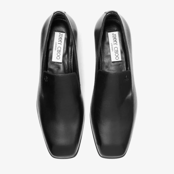 Eliot Slipper 45 Zwarte vintage leren pantoffels