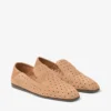 Eliot Slipper F Toffee suède pantoffels met oogjes Eliot Slipper F Toffee suède pantoffels met oogjes