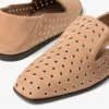Eliot Slipper F Toffee suède pantoffels met oogjes Eliot Slipper F Toffee suède pantoffels met oogjes