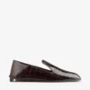 Eliot Slipper Sambuco Slippers van leer met krokodillenreliëf