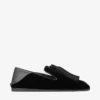 Eliot-slipper Zwarte fluwelen pantoffels met kwastje Eliot-slipper Zwarte fluwelen pantoffels met kwastje