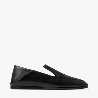 Eliot Slipper Zwarte vintage leren pantoffels
