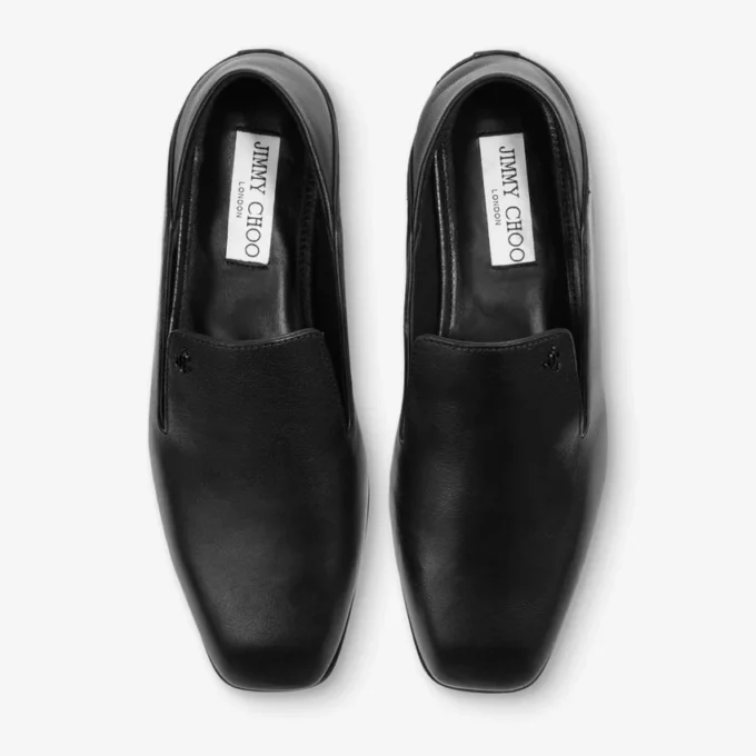 Eliot Slipper Zwarte vintage leren pantoffels