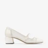 Elisa 45 Latte pumps van lakleer en mesh