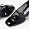 Elisa 45 zwarte pumps van lakleer en mesh