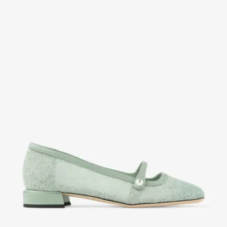 Elisa Ballerina Verde jimmy choo-kant en Spazzolato-ballerina’s
