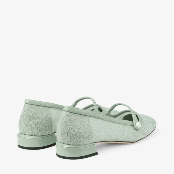 Elisa Ballerina Verde jimmy choo-kant en Spazzolato-ballerina’s