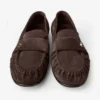 Ellis Loafer F Chocoladekleurige suède loafers