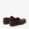 Ellis Loafer F Chocoladekleurige suède loafers