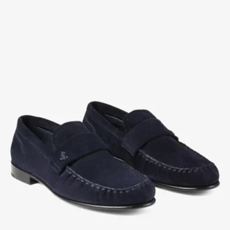 Ellis Loafer F marineblauwe suède loafers