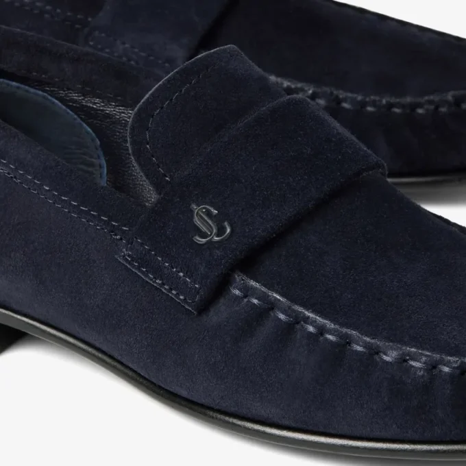 Ellis Loafer F marineblauwe suède loafers Ellis Loafer F marineblauwe suède loafers