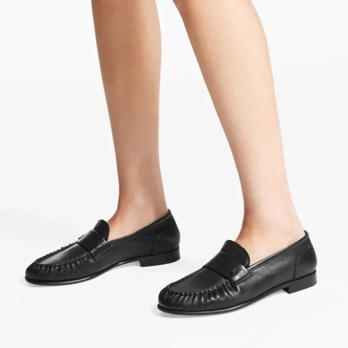 Ellis Loafer F Zwarte loafers van zacht leer