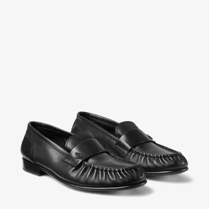 Ellis Loafer F Zwarte loafers van zacht leer