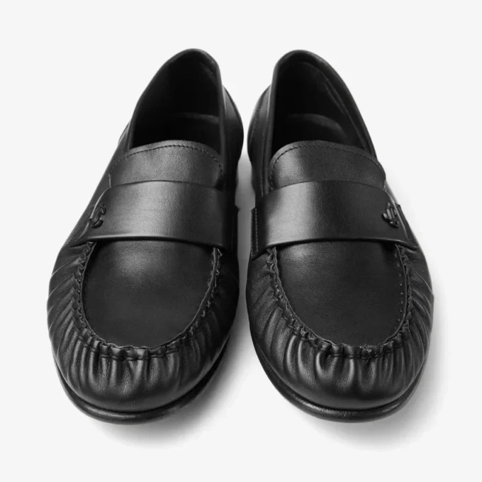 Ellis Loafer F Zwarte loafers van zacht leer