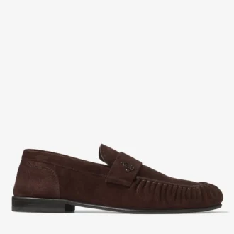 Ellis Loafer M Chocoladebruine fluwelen suède loafers