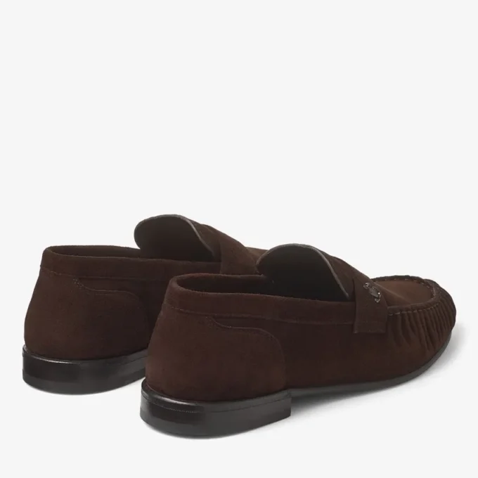 Ellis Loafer M Chocoladebruine fluwelen suède loafers Ellis Loafer M Chocoladebruine fluwelen suède loafers