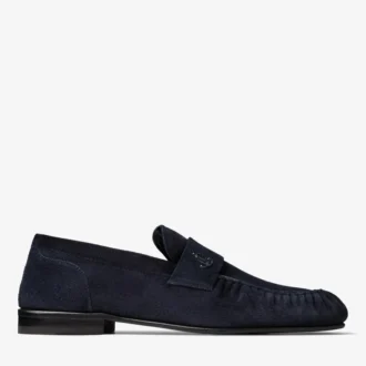 Ellis Loafer M Midnight fluweel suède loafers