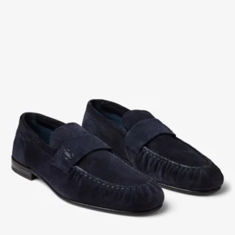 Ellis Loafer M Midnight fluweel suède loafers