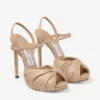 Elly 120 Chai sandalen van zacht handschoenleer en glanzend nappaleer