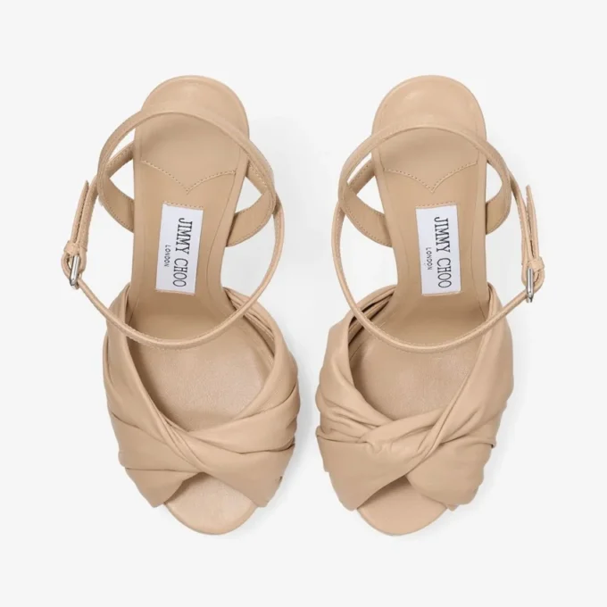 Elly 120 Chai sandalen van zacht handschoenleer en glanzend nappaleer