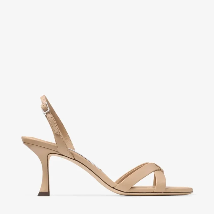Elsy 70 Chai Nappa-leren slingbacks