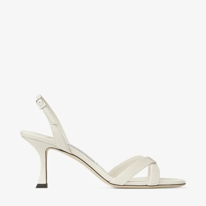 Elsy 70 Latte nappalederen slingback met gekruiste bandjes Elsy 70 Latte nappalederen slingback met gekruiste bandjes