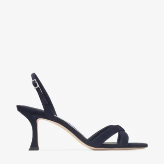 Elsy 70 marineblauwe suède slingbacks