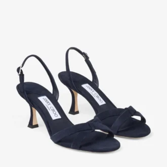 Elsy 70 marineblauwe suède slingbacks