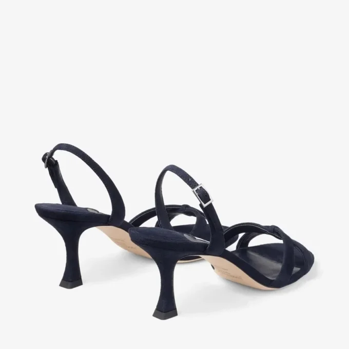 Elsy 70 marineblauwe suède slingbacks