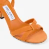 Elsy 70 Sunset Orange suède sandalen met gekruiste bandjes Elsy 70 Sunset Orange suède sandalen met gekruiste bandjes