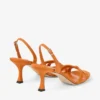Elsy 70 Sunset Orange suède sandalen met gekruiste bandjes Elsy 70 Sunset Orange suède sandalen met gekruiste bandjes