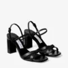 Elsy sandalen met blokhak 85 zwart nappaleer Elsy sandalen met blokhak 85 zwart nappaleer