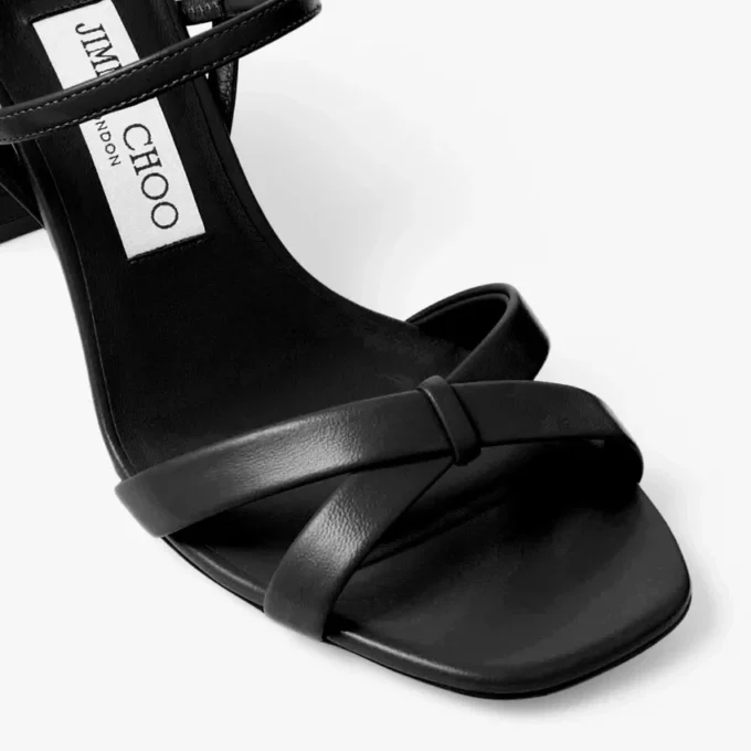 Elsy sandalen met blokhak 85 zwart nappaleer Elsy sandalen met blokhak 85 zwart nappaleer