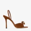 Emani 100 sandalen van bruin en amberkleurig suède Emani 100 sandalen van bruin en amberkleurig suède