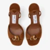 Emani 100 sandalen van bruin en amberkleurig suède Emani 100 sandalen van bruin en amberkleurig suède