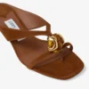 Emeri Stone 35 Tan suède sandalen met steendetail Emeri Stone 35 Tan suède sandalen met steendetail