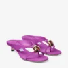Emeri Stone 35 Violet Orchid en Dark Amber suède sandalen Emeri Stone 35 Violet Orchid en Dark Amber suède sandalen