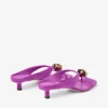 Emeri Stone 35 Violet Orchid en Dark Amber suède sandalen Emeri Stone 35 Violet Orchid en Dark Amber suède sandalen
