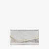 Emmie champagnekleurige glitterleren clutch Emmie champagnekleurige glitterleren clutch