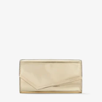 Emmie gouden clutch van spiegelstof